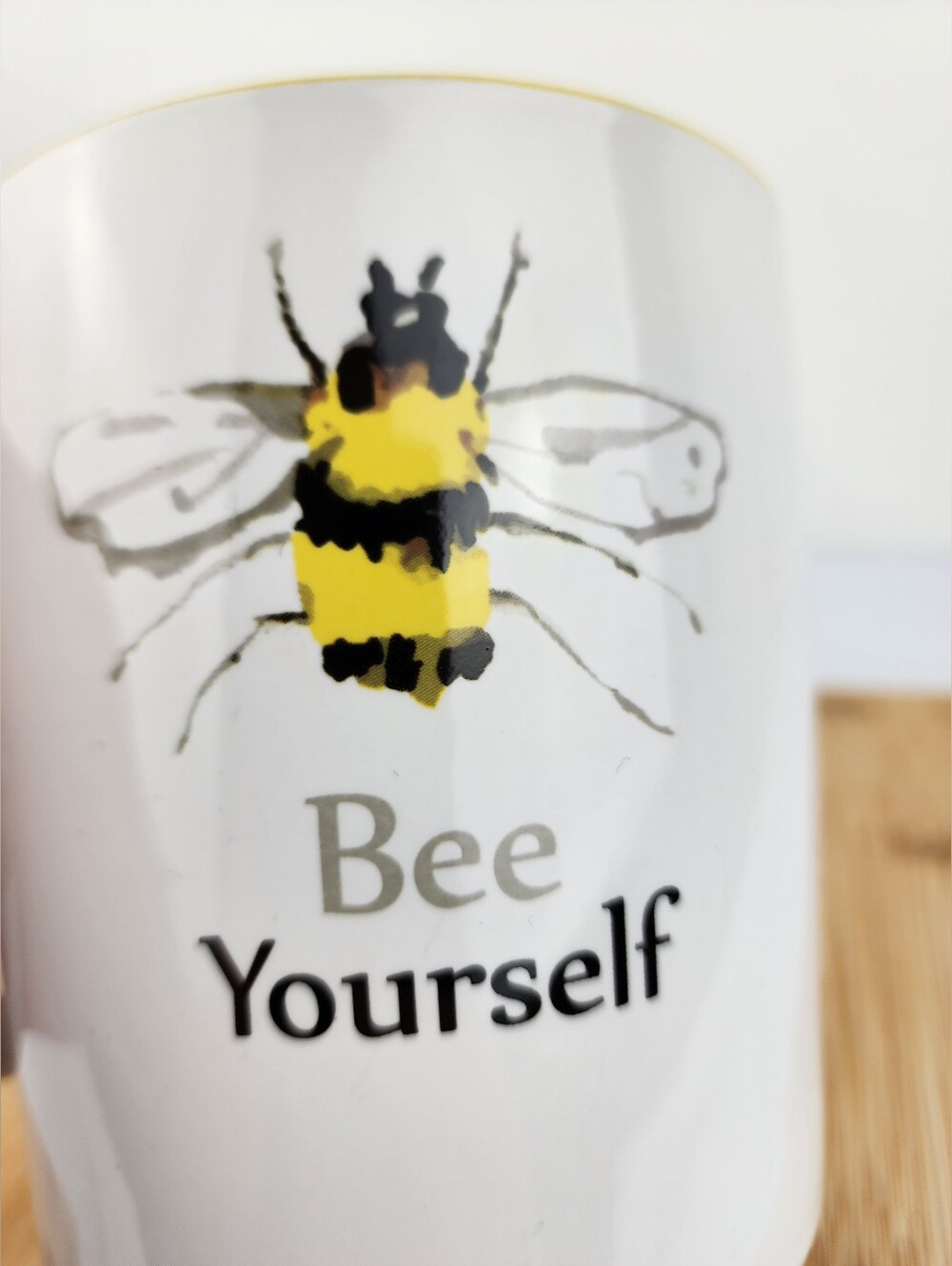 The Old Pottery Bee Yourself Yellow Interior Ceramic Coffee Mug - Picture 7 of 11